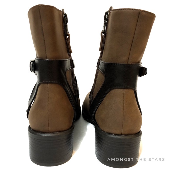 Chaps Dayna Harness Riding Ankle Boots Booties - Picture 5 of 6